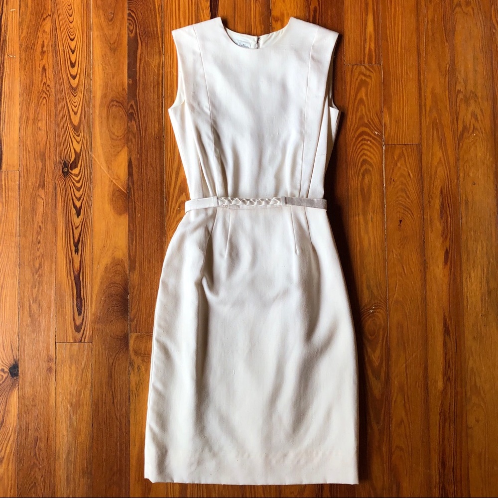 Vintage Cream Silk Dress
